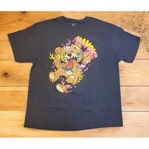 Fashion Nova‎ Wreaking Havoc Teddy T-shirt Men's Size XXL Black Graphic Print